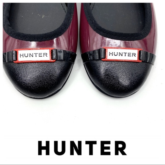 💕SALE💕 Hunter Burgundy Black Flats - Picture 4 of 8